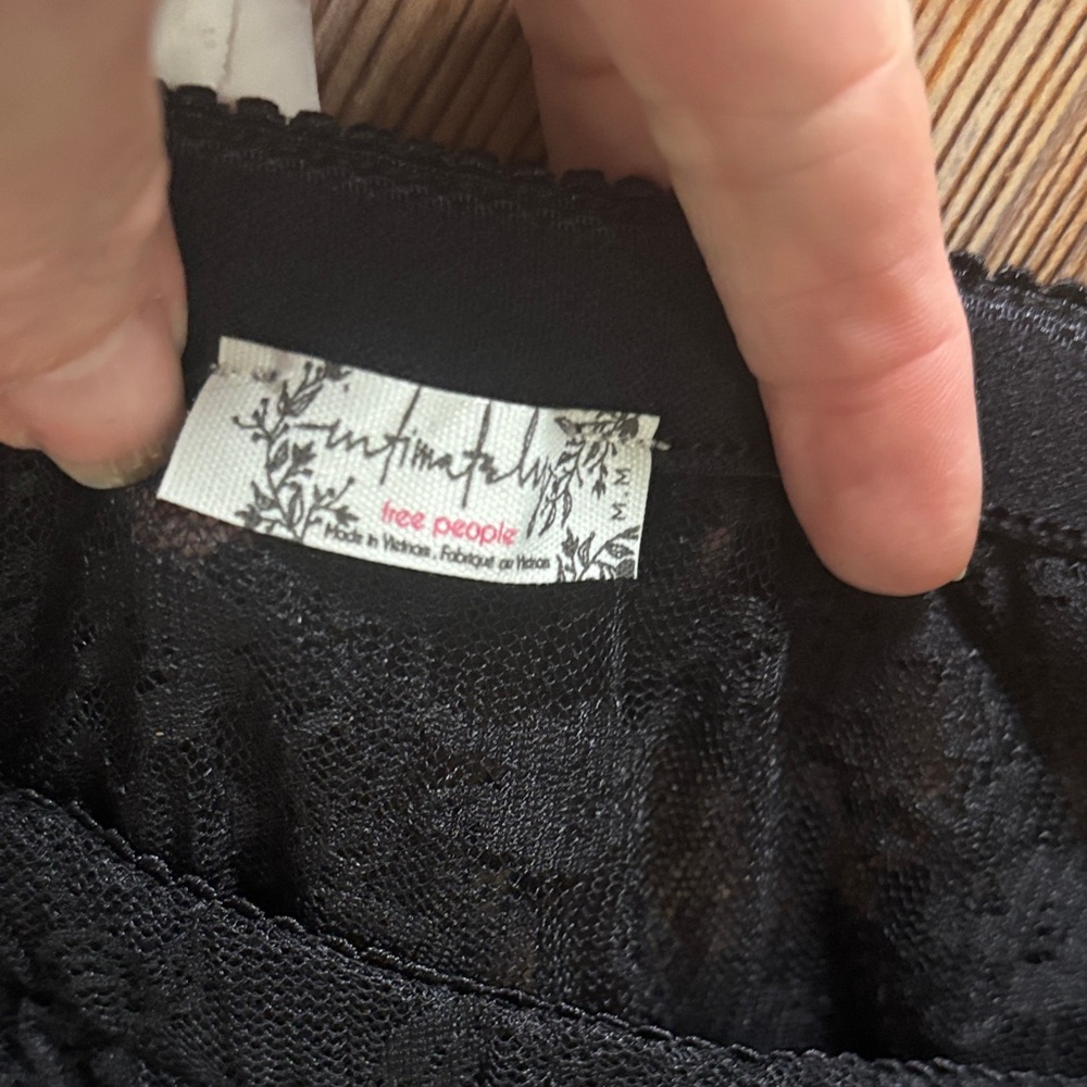 Free People Black Lace Midi Skirt Medium - Picture 6 of 8